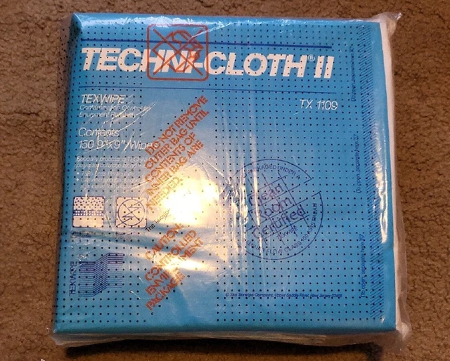 TexWipe TechniCloth Disposable Cleanroom Wipe 9"×9" 150 Ct TX 1109 (3 Available)
