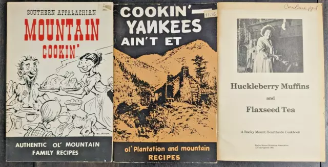 Lot of 3 Vintage Southern TN Appalachia Mountain Cookbooks Recipes VTG Booklets