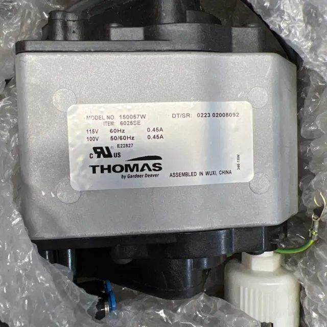 Thomas 150057 Compressor/Vacuum Pump,60 Hz,115V