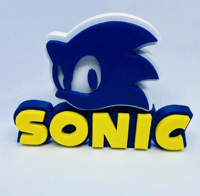 Conik Sign SEGA SONIC THE Hedgehog Standing Display Sign Kids Bedroom Sonic The ...