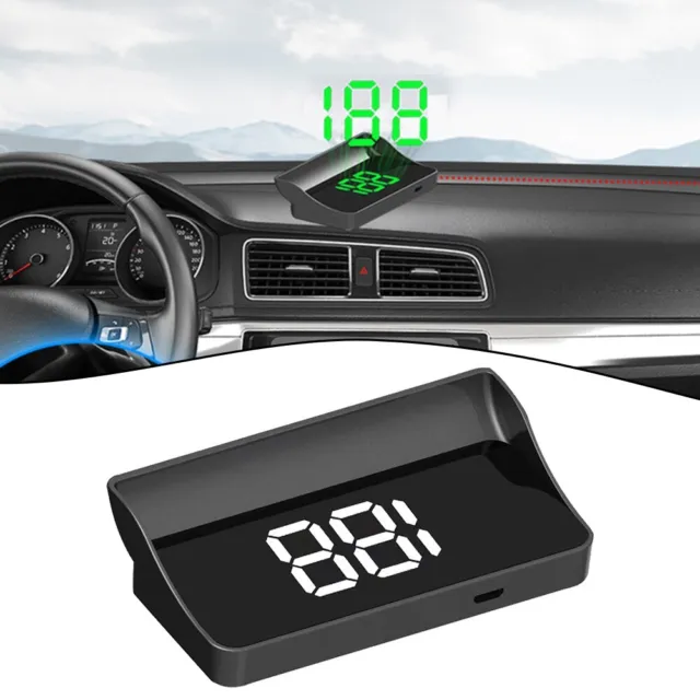 Unique Bargains Car HUD Head Up Display Speedometer 5-Color Windshield  Screen Display Universal Digital Speedometer Fuel Consumption 5.5 1Pcs