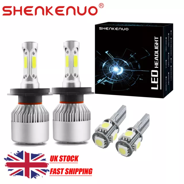 For VW Beetle 110w Super White Xenon HID High/Low/LED Side Headlight Bulbs Set