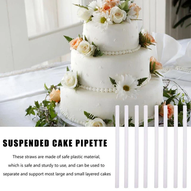 24Pcs Plastic Cake Dowel Rods Cake Support Rods Stacking Cake Straws Cake Sti*CA