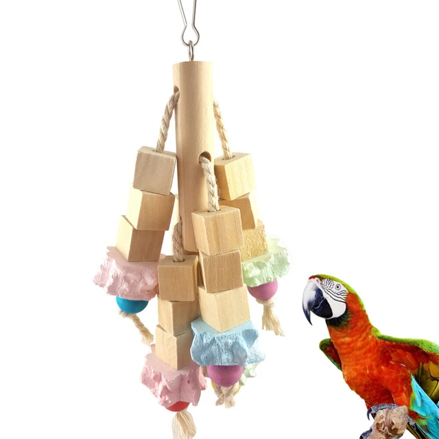 1pc bird block toy Papagei Spielzeug Papagei Block Papagei Hängen Stehen Papagei
