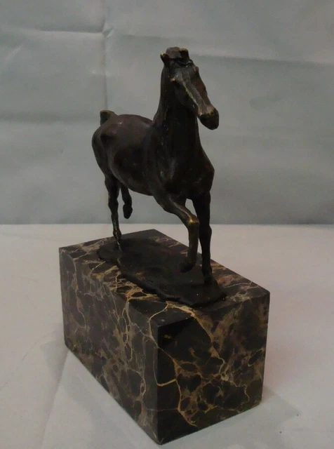 Estatua Caballo Fauna Art Deco Estilo Art Nouveau Estilo Bronce sólido 2