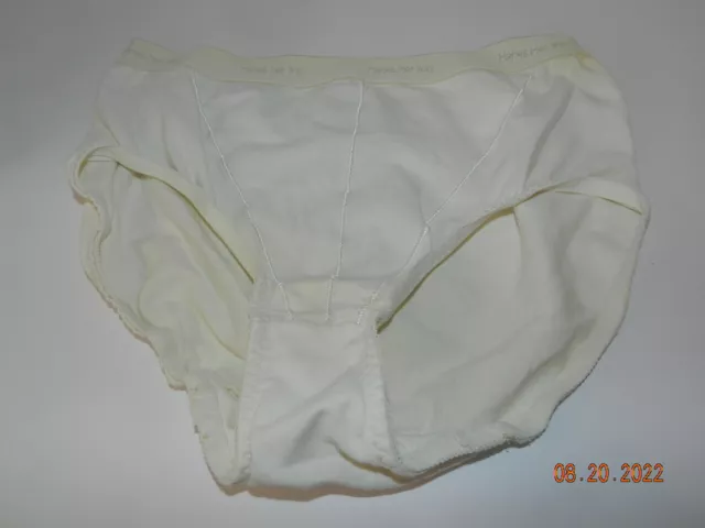 Vintage L Hanes Her Way SHAPE & SMOOTH Cotton BRIEF White 0318 Underwear