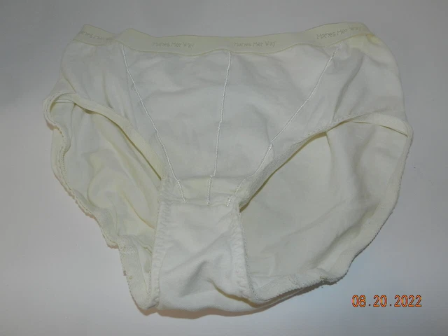 Sz 6 Hanes Her Way SHAPE & SMOOTH Cotton BRIEF White 0318 LightControl  Underwear