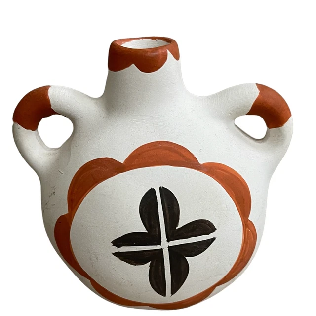 Vintage lucero Isleta Pueblo Native American Pottery Pitcher Lucero 4"
