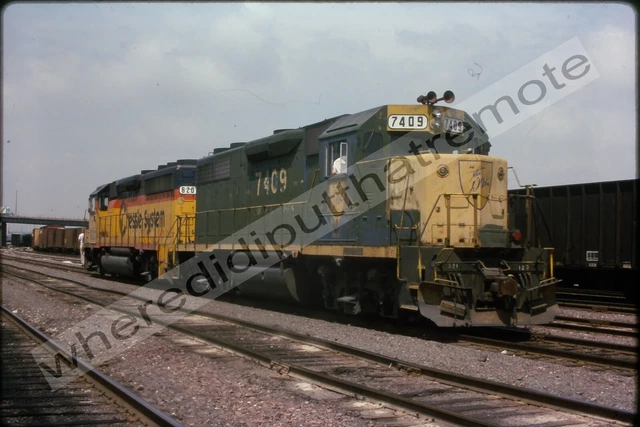 Original Slide Delaware & Hudson D&H 7409 EMD GP39-2 Proviso ILL 7-1991