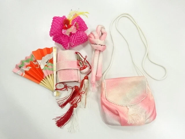 6524713: Japanese Kimono / Antique Hakoseko For Kids / Woven Flower