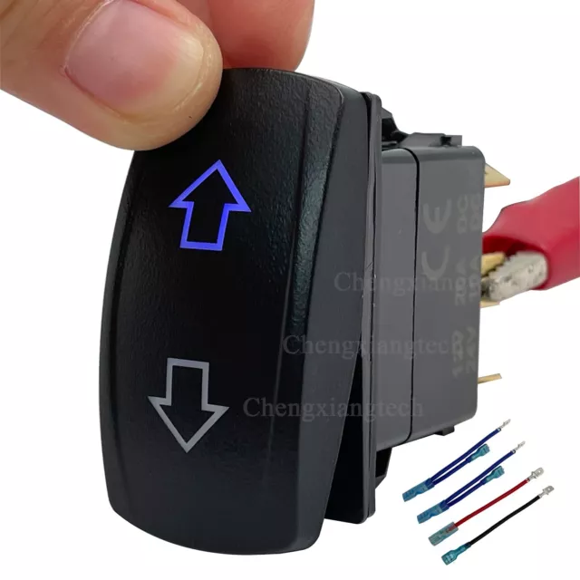 12V-24V DC Motor Reverse Polarity Maintained/Momentary Rocker Switch ON-OFF-ON