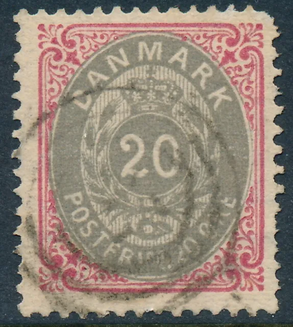 Denmark Very Old Stamp from 1875, Scott 31 used, value $32.50
