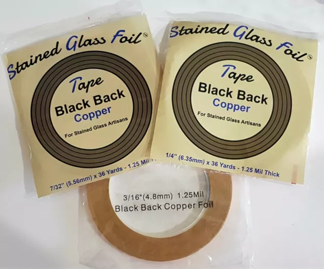 1 x Black back Copper foil for stained glass leadlight supplies 5mm 5.5mm or 6mm