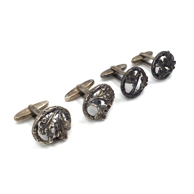 Boutons De Manchette Fantaisie Argentés - Design Billets Euros - Neuf Sous Emballage - Homme