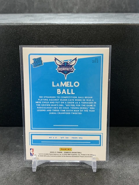 2020-21 PANINI DONRUSS Rated Rookie Lamelo Ball RC Laser Arancione #202