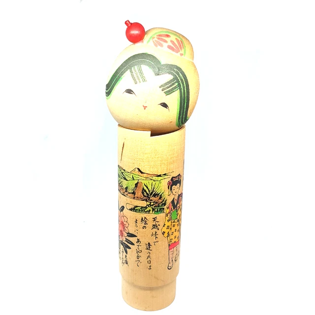 Kokeshi #8 Japanese wood doll art sculpture carving antique vintage statue