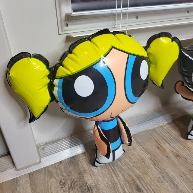 VTG POWER PUFF Girls Bubbles 14" Inflatable Blow Up Toy 2000 Rinco
