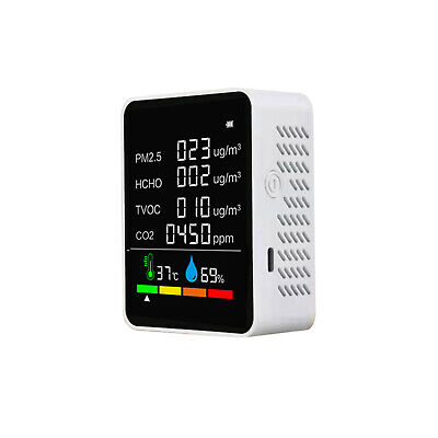 Termometro DIGITALE 6In1 Tester umidità CO2 PM2.5 HCHO Grezzi MONITOR qualità dell'aria 3