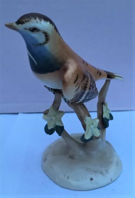 Royal Dux Bohemia Bird on Branch with Flowers Porcelain Figurine 424