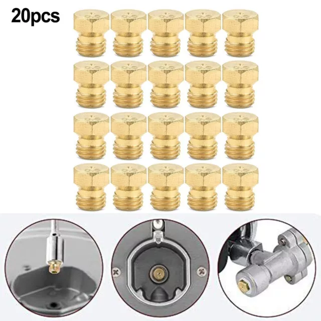 LP Gas Conversion Kit for BBQ Grill 20Pcs Brass Jet Nozzle Propane Burner Set