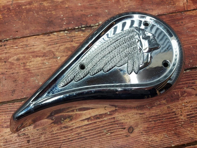02 Indian Spirit Scout CHROME AIR FILTER BOX COVER W LOGO 07-800