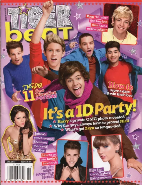 TIGER BEAT - April 2013, Taylor Swift, One Direction, Selena, Justin, Ross