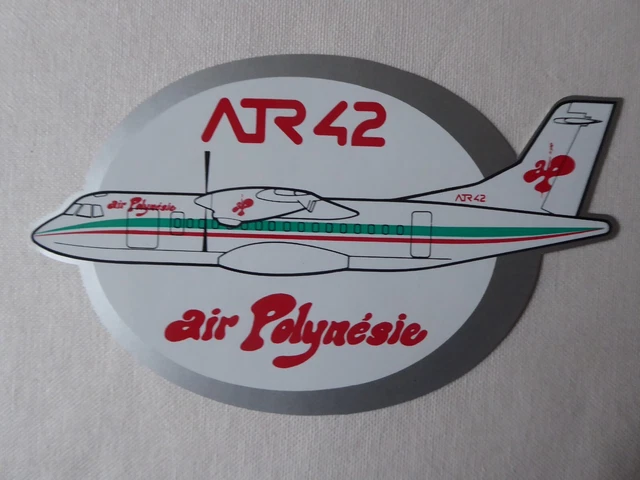 AUTOCOLLANT STICKER AUFKLEBER Aerospatiale Aeritalia Avion Atr 42 Air ...