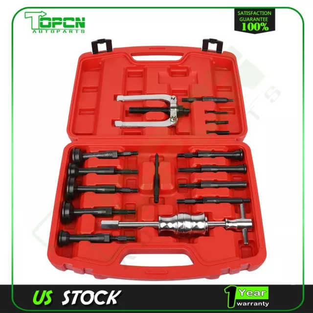 16pc Inner Bearing Blind Hole Remover Extractor Puller Set Pilot w/ Slide Hammer