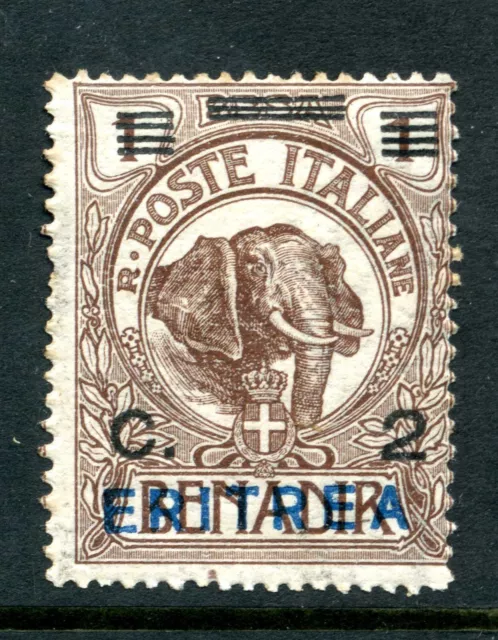 Eritrea 1924 2c on 1b of Somalia elephant overprinted in blue MH SG83 Cat £15+