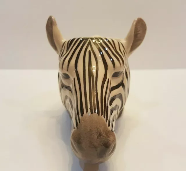 Zebra Head Figurine Vase Pot Ceramic Mini Plant Succulent Planter Flower Decor