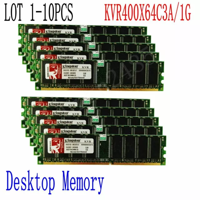 For Kingston PC3200 DDR 400Mhz 8G 4G 2GB 1GB Desktop Memory KVR400X64C3A/1G LOT