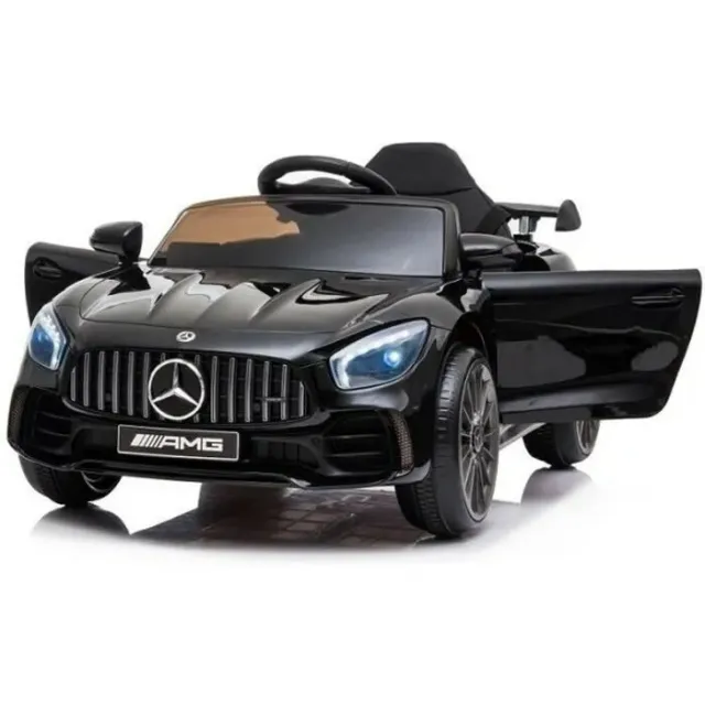 E-ROAD - Mercedes GT-R AMG 12V Roues gomme + Télécommande - Noir
