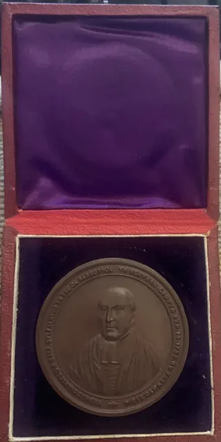 Welsh Sunday School Centenary   Thomas Charles of Bala Medallion 1885 Boxed