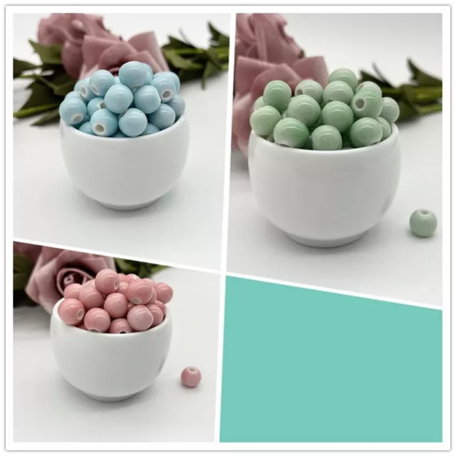Perlen Blau/grün/rosa DIY Für Armbänder/ Halsketten Großes Loch Keramikmaterial