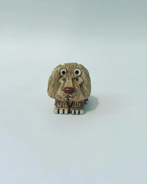 VTG Artesania Rinconada Uruguay Lion Pottery Ceramic Figurine #17 Signed As Is