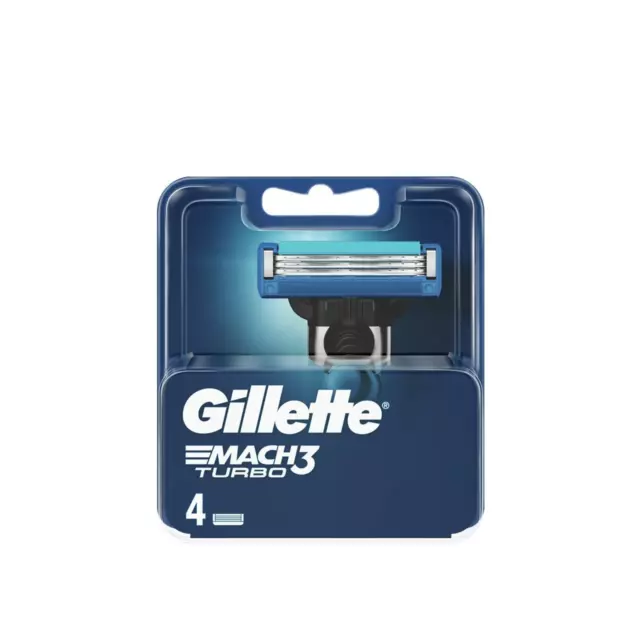 Gillette Mach 3 Turbo  Lame Di Ricambio X4