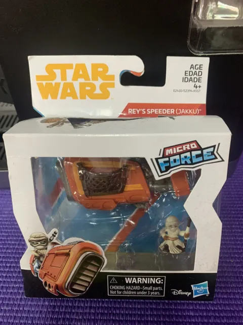 Star Wars Rey's Speeder (Jakku) Vehicle & Figure Disney Hasbro Micro Force NIB