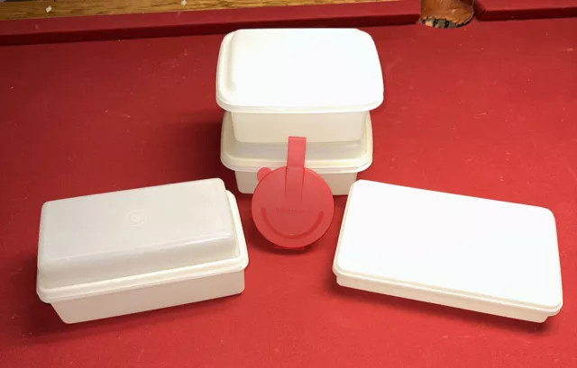 Vintage Clear Tupperware 5pc Lot