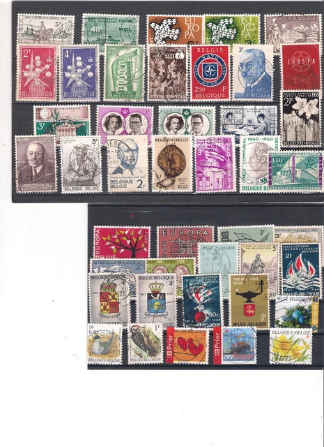 75 Briefmarken Belgien : Lot 12,  gestempelt