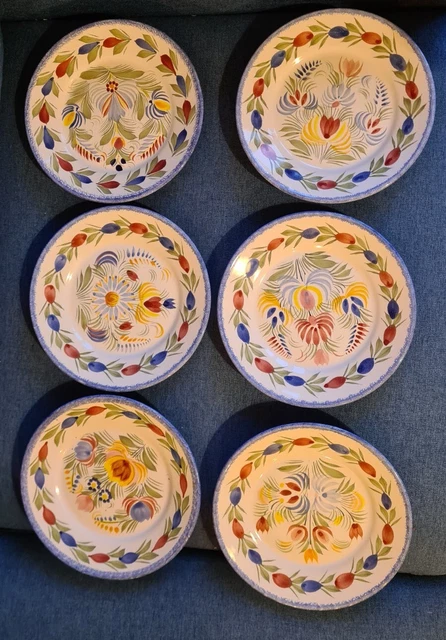 MamboCat Lot De 6 Assiettes à Gâteau, Flocons De Neige Et Sapin De Noël, Pour 6 Personnes, Biscuits, Crampons, Noël, Assiettes à Dessert Plates, Porcelaine, Passent Au Lave-vaisselle