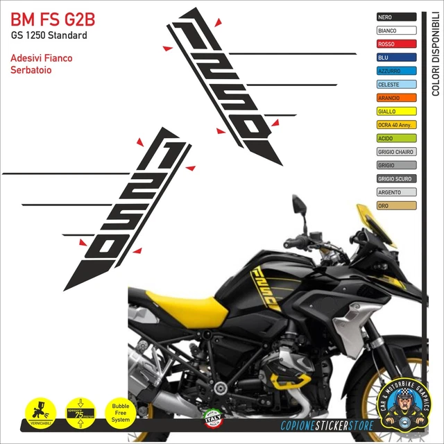 Maglietta BMW R 1250 GS ADV 40th Anniversary - T-Shirt Uomo 100% Cotone, Stampa Digitale, Made In Italy