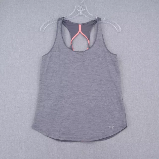 Under armour Tank Top Womens XS Extra Small Gray Pink Training Workout Running