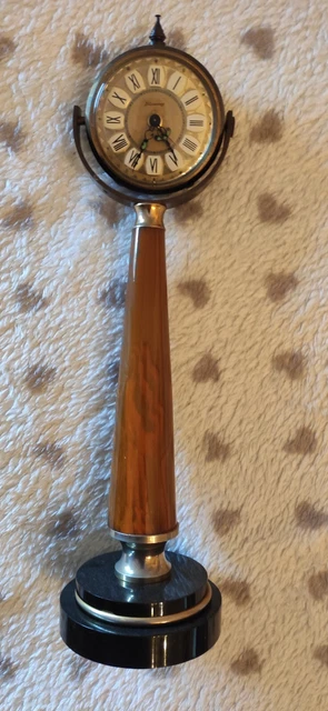 Orologio da tavolo  anno 1941 FUNZIONANTE marchio Blessing BASE ALABASTRO