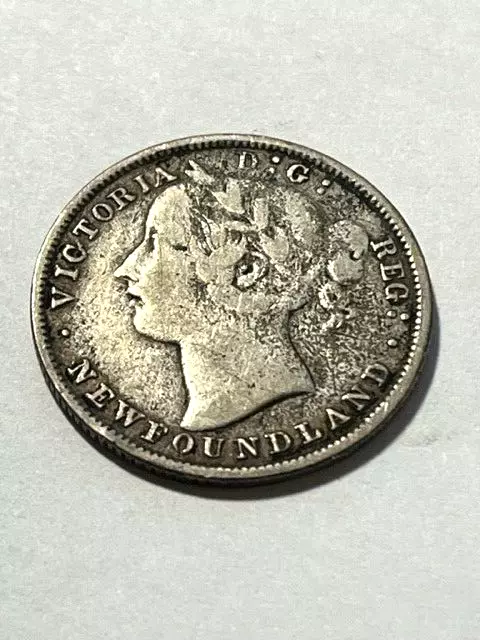 1873 Newfoundland 20 Cents Silver Fine #13542