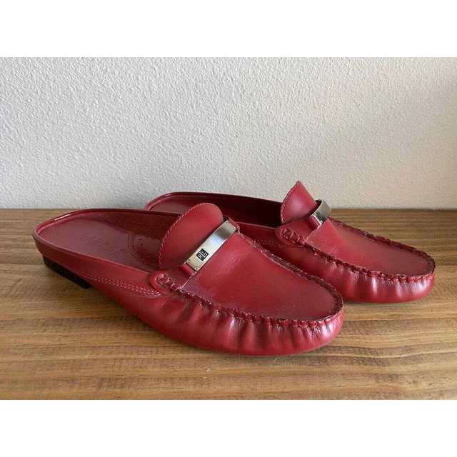 Ralph Lauren Shoes Womens 6.5B Vintage slip on loafer Red Leather Polo 90s Flats