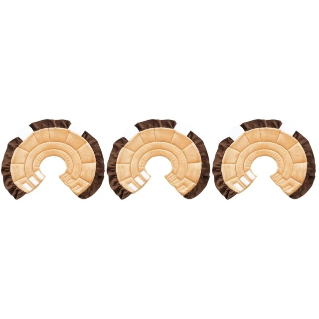 3 PIEZAS Collar Recreativo Forma de León PET Cuello Protector Anti-Rasguños para Cachorro Perro