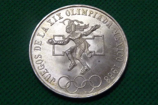 Mexico , Silver 25 Pesos , 1968 , Olympics  (R768)