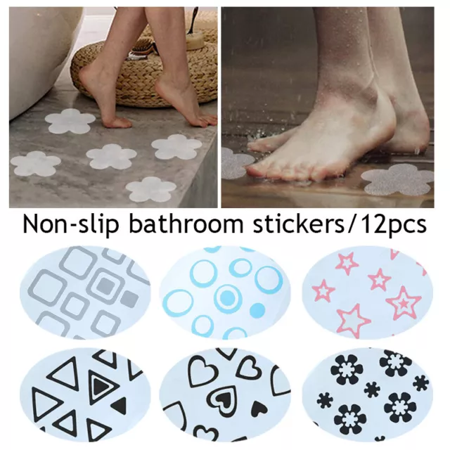 12X calcomanías de bañera pegatinas antideslizantes surtido apliques bañera ducha bandas de rodadura de seguridad