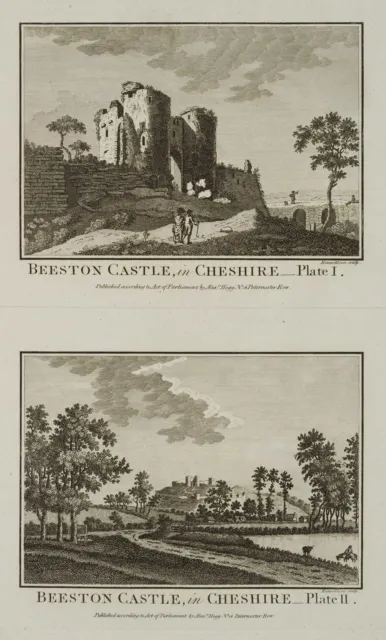 RENNOLDSON (18.Jhd), Beeston Castle in Cheshire, Rad. Romantik Architektur