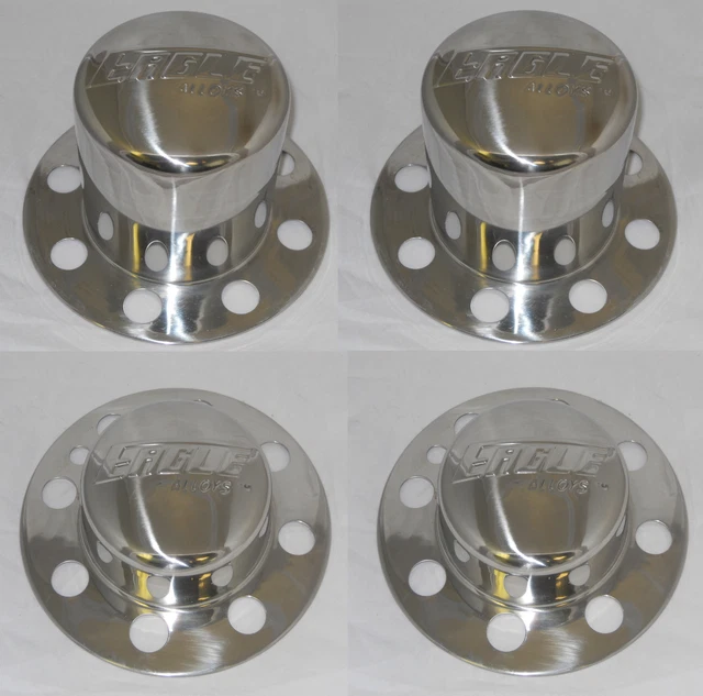 Set Of 4 Dually 8 Lug Eagle Alloys Wheel Center Caps Stainless Steel 3189 09 K